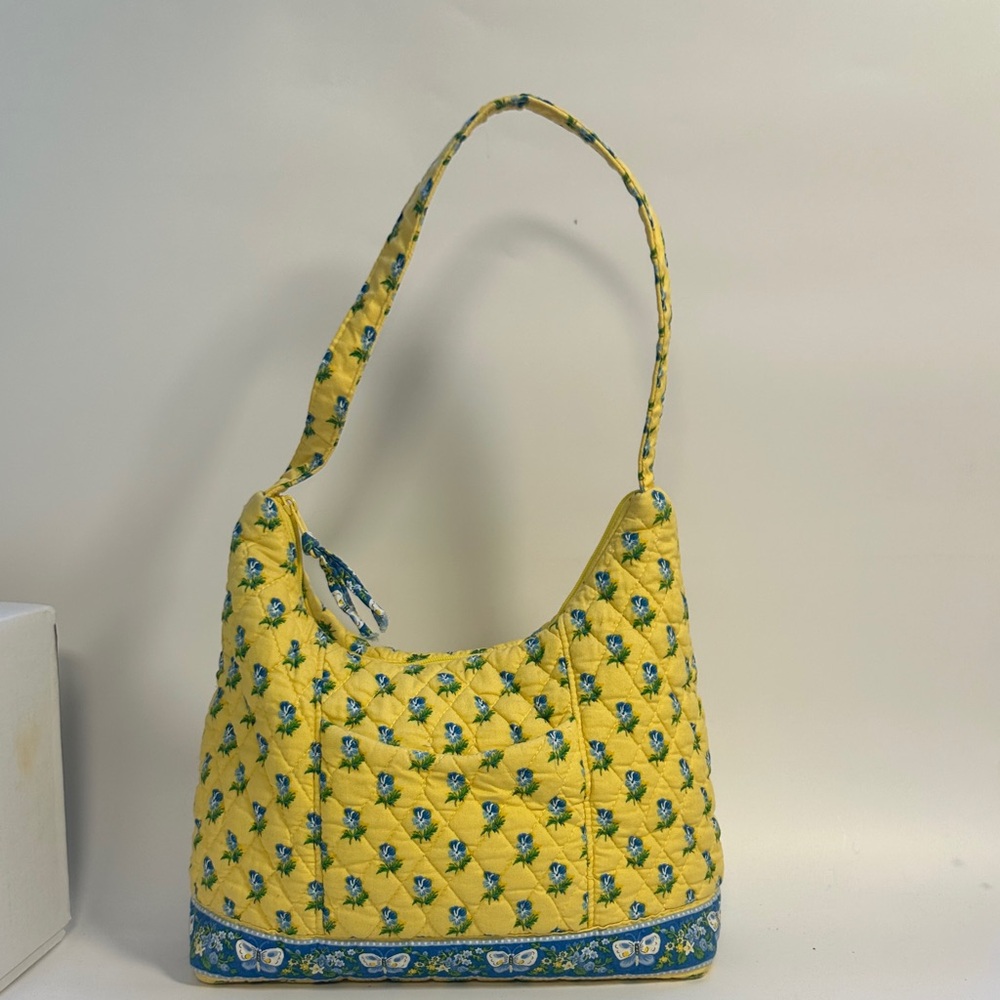Vera Bradley Mandy Bag Provençal Yellow/Blue Floral/Butterfly Retired Pattern